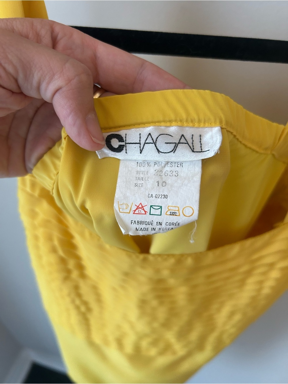 🟢 5 for $25 🟢 Vintage Y2K Sunshine Yellow Pleated Cami Tank Size 10 - Picture 5 of 7